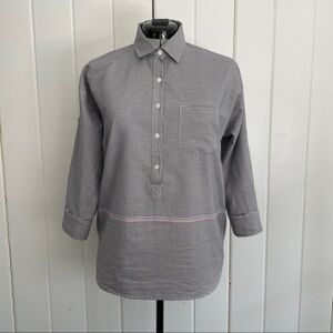 J. Crew Boyfriend Popover in Placed Stripe​​​​